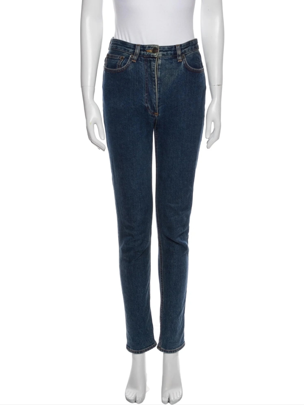 The Row Mid-Blue High-Rise Slim Jeans